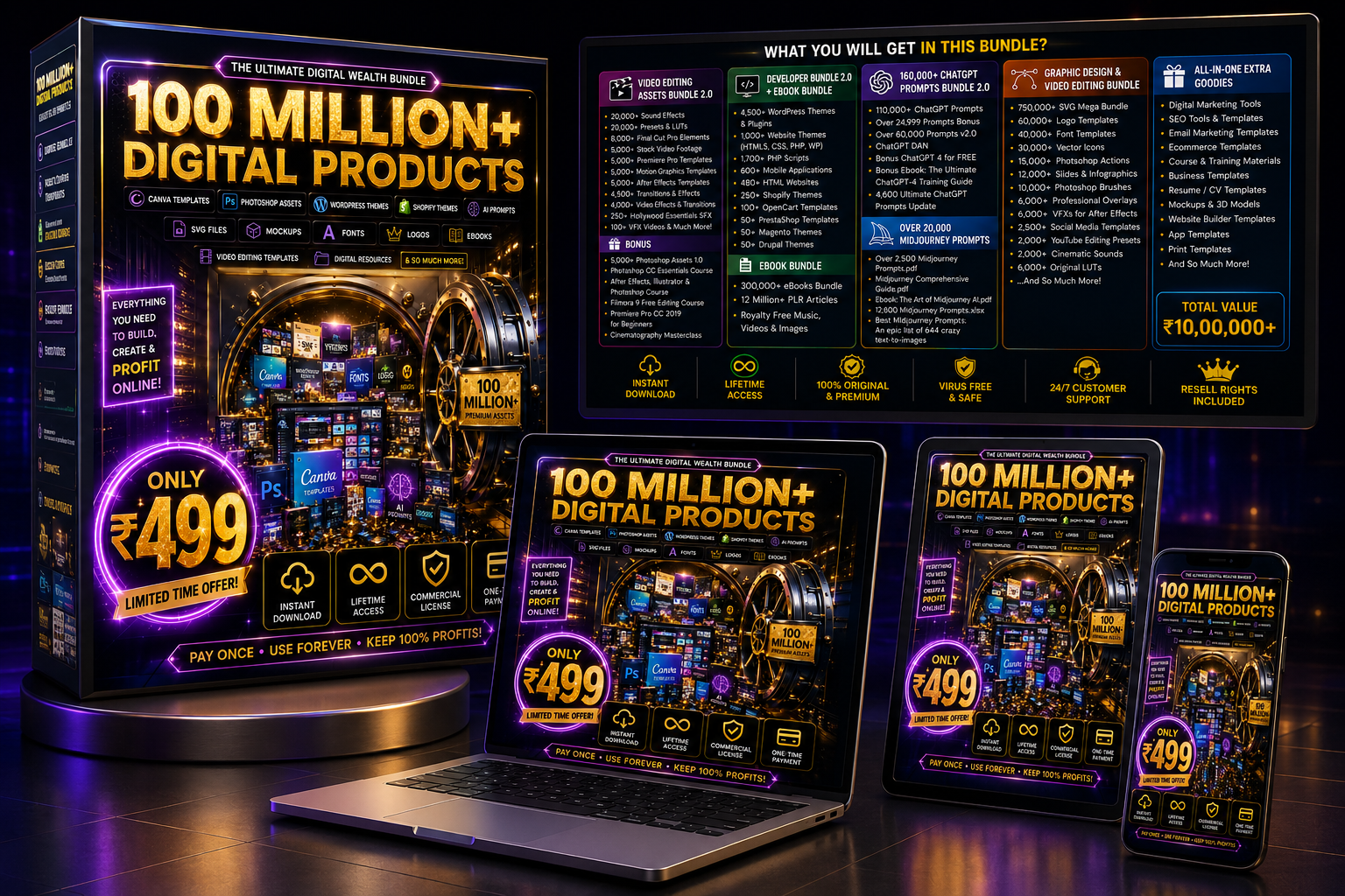 🚀 Unlock 100 Million+ Premium Digital Products for Just ₹499
